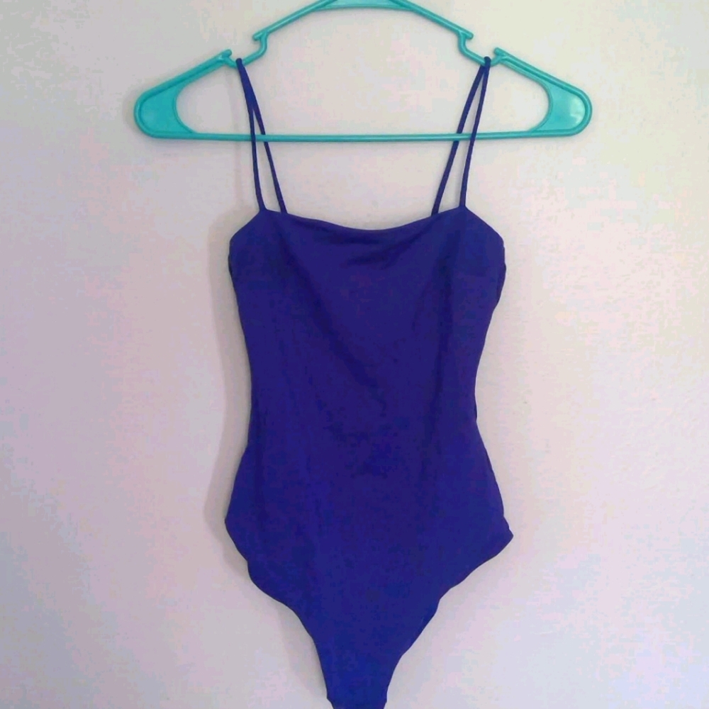 blue swimsuit